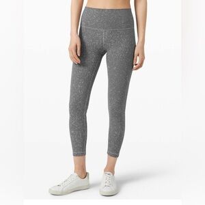 Lululemon wunder under high rise tight spray washed asphalt gray size 8
